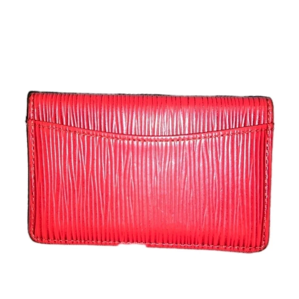 Vibrant Red Louis Vuitton Epi Card Wallet